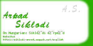 arpad siklodi business card